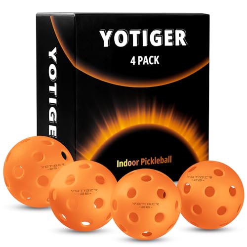 YOTIGER High Bounce Indoor Pickleball Balls 4-Pack