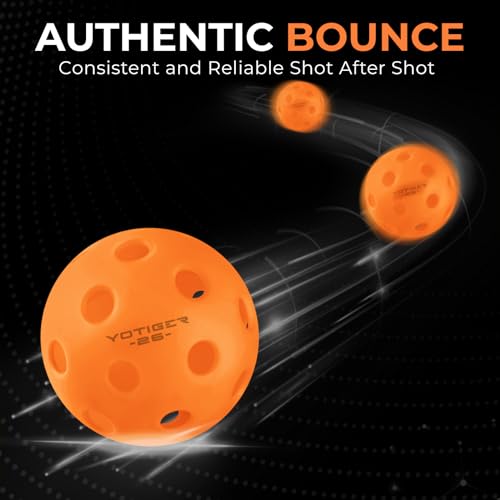 YOTIGER High Bounce Indoor Pickleball Balls 4-Pack