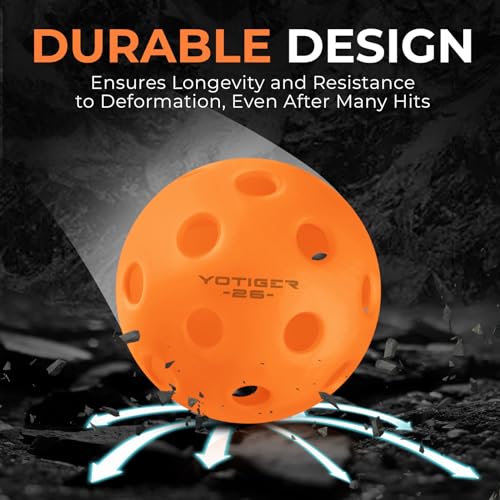 YOTIGER High Bounce Indoor Pickleball Balls 4-Pack