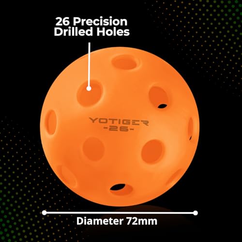 YOTIGER High Bounce Indoor Pickleball Balls 4-Pack
