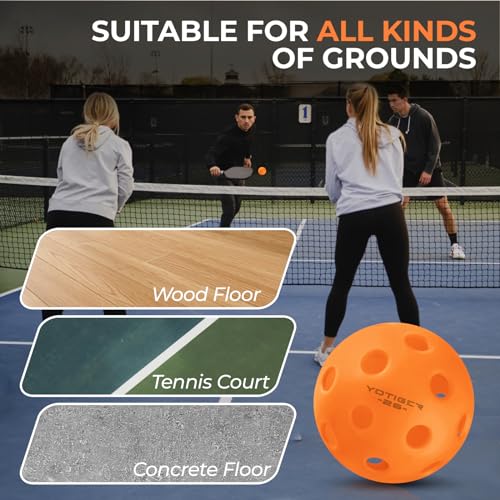 YOTIGER High Bounce Indoor Pickleball Balls 4-Pack