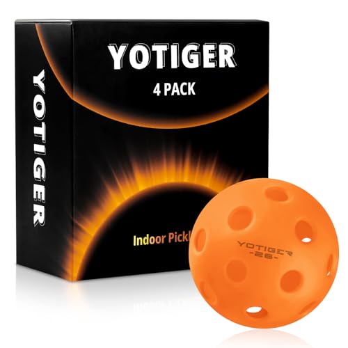 YOTIGER High Bounce Indoor Pickleball Balls 4-Pack