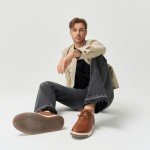 Jousen Men's Memory Foam Dress Sneakers - Yellow Brown