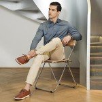 Jousen Men's Memory Foam Dress Sneakers - Yellow Brown