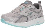 Skechers Women's Gray/Turquoise Wide Sneakers