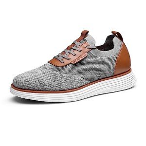 Bruno Marc Men's Gray Dress Sneakers, Size 46