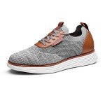 Bruno Marc Men's Gray Dress Sneakers, Size 46