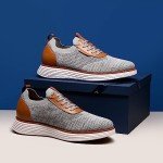 Bruno Marc Men's Gray Dress Sneakers, Size 46