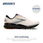 Brooks Ghost 16 Women's Running Shoes - Ecru/Orange/Black