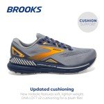Brooks Adrenaline GTS 23 Men's Sneakers - Grey/Blue/Orange
