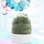 Women's Olive Green Leopard Slip-On Sneakers