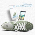 Women's Olive Green Leopard Slip-On Sneakers