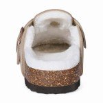 KIDMI Women's Faux Fur Lined Suede Slippers