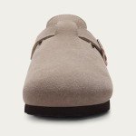 KIDMI Women's Faux Fur Lined Suede Slippers