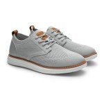 Bruno Marc Men's Grey Casual Lace-Up Sneakers