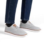 Bruno Marc Men's Grey Casual Lace-Up Sneakers