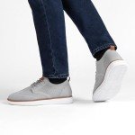 Bruno Marc Men's Grey Casual Lace-Up Sneakers