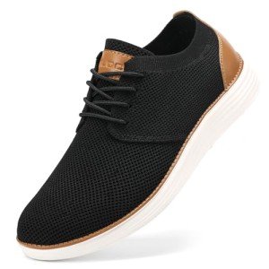 Stylish Men's Casual Dress Sneakers - Black