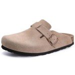 Asgard Women's Taupe Suede Arch Support Mules
