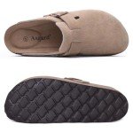 Asgard Women's Taupe Suede Arch Support Mules