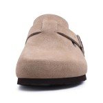 Asgard Women's Taupe Suede Arch Support Mules