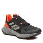 adidas Men's Terrex Soulstride Trail Running Sneaker, Black/Grey/Solar Red, 9.5
