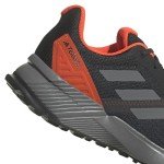 adidas Men's Terrex Soulstride Trail Running Sneaker, Black/Grey/Solar Red, 9.5