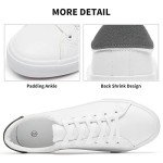 FRACORA Men's White Low Top Tennis Sneakers