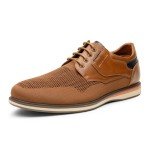 Bruno Marc Men's Mesh Casual Dress Shoes Breathable Oxfords Sneakers LG19008M-2,Size 9.5,Brown-2,SBOX2409M