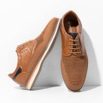 Bruno Marc Men's Mesh Casual Dress Shoes Breathable Oxfords Sneakers LG19008M-2,Size 9.5,Brown-2,SBOX2409M