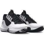 Under Armour UA Lockdown 6 Basketball Shoes, White/Gray