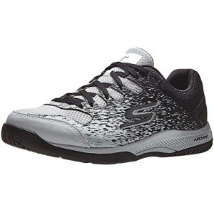Skechers Men's Viper Court Pickleball Sneakers, White/Black