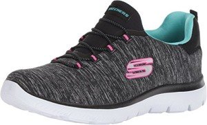 Skechers Women's Summits Quick Getaway Sneakers - Black/Light Blue