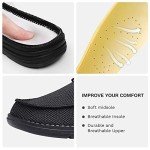 Bruno Marc Men's Lightweight Black Slip-On Sneakers