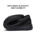 Bruno Marc Men's Lightweight Black Slip-On Sneakers