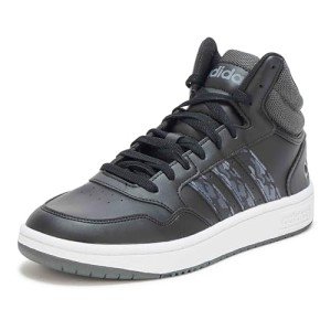 adidas Hoops 3.0 Mid Top Sneakers - Black/Grey