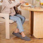HomeTop Women's Fuzzy Fur Memory Foam Slippers