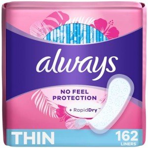 Always Thin Unscented Panty Liners for Women