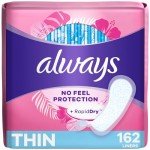 Always Thin Unscented Panty Liners for Women