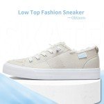 Women's Beige Canvas Slip-On Fashion Sneakers