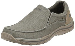 Skechers Men's Avillo Moccasin Sneakers in Khaki