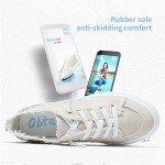 Women's Beige Canvas Slip-On Fashion Sneakers