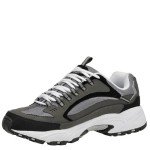 Skechers Men's Charcoal Black Sneakers, Wide Fit 9 UK