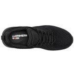 LARNMERN Men's Waterproof Slip-Resistant Sneakers, Black 10.5