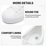 SERNIAL Women's White Platform Sneakers - US8
