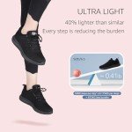 Women's Lightweight All Black Athletic Sneakers