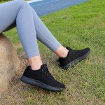 Women's Lightweight All Black Athletic Sneakers