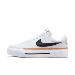 Nike Women's White and Black Sneakers - Team Orange