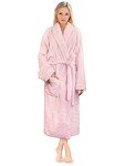 Cozy Pink Sherpa Fleece Robe for Women
