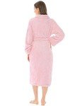 Cozy Pink Sherpa Fleece Robe for Women